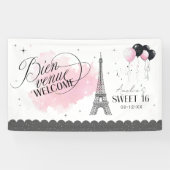 Bienvenue Welkom Parijse Zoet 16 ID1162 Spandoek (Horizontaal)