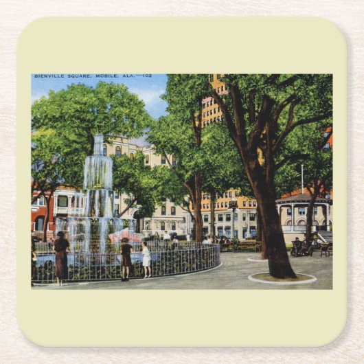 Bienville Sq., Mobile, AL  Kartonnen Onderzetters (Voorkant)