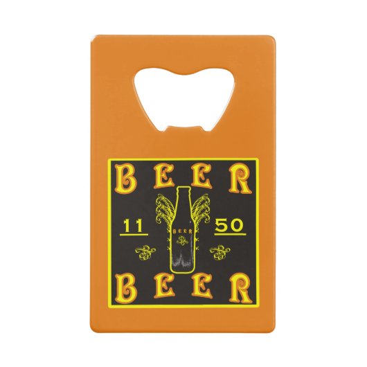 bier 11 50 Sinaasappel Creditkaart Flessenopener (Voorkant)