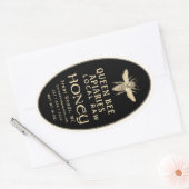 bier 16 oz Queenline Jar Honey Label Gold (Envelop)