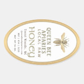  bier 16 oz Queenline Jar Honey Label Gold (Voorkant)