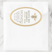  bier 16 oz Queenline Jar Honey Label Gold (Tas)