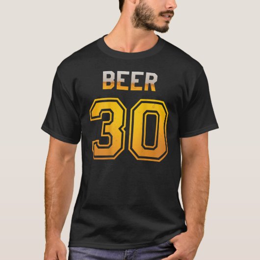 Bier 30 Baseball Style Jersey Uniform T-shirt (Voorkant)
