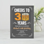 Bier 30ste verjaardag krijtbord dorstig dertig kaart (Staand voorkant)