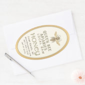 bier 32 oz Queenline Jar Honey Label Gold (Envelop)