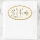 bier 32 oz Queenline Jar Honey Label Gold (Tas)