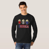 Bier 4 juli Onafhankelijkheidsdag Amerika Rood Wit T-shirt (Voorkant volledig)