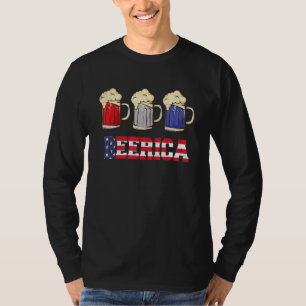 Bier 4 juli Onafhankelijkheidsdag Amerika Rood Wit T-shirt
