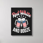 Bier 4 juli, Patriottisch Feest Canvas Afdruk (Voorkant)
