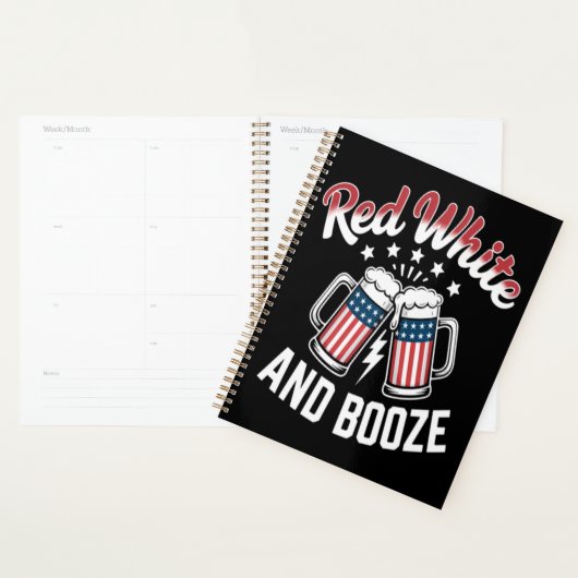 Bier 4 juli , Patriottisch Feest Planner (Display)