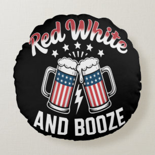 Bier 4 juli , Patriottisch Feest Rond Kussen