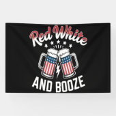 Bier 4 juli , Patriottisch Feest Spandoek (Horizontaal)