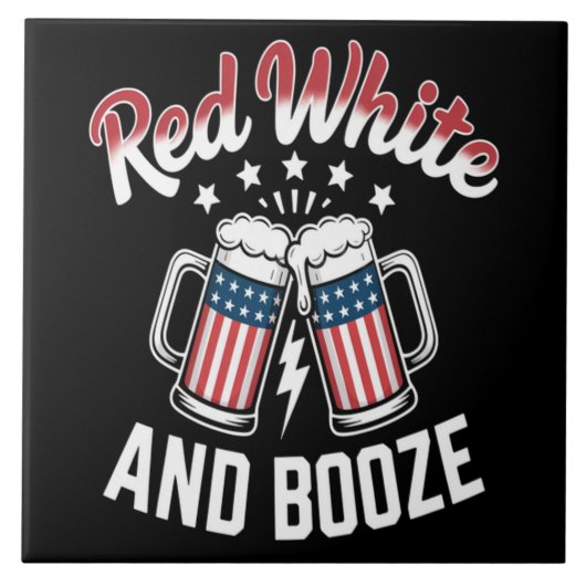 Bier 4 juli, Patriottisch Feest Tegeltje (Voorkant)