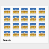 bier 6 vierkante sticker (Vel)