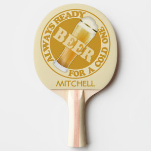BIER aangepaste naam ping pong paddle Tafeltennisbatje