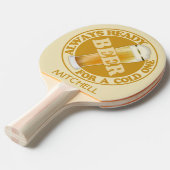 BIER aangepaste naam ping pong paddle Tafeltennisbatje (Voorkant Gekanteld)