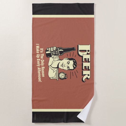 Bier: Alleen reden waarom ik vanmiddag wakker werd Strandlaken (Voorkant)