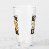 Bier altijd een goed idee grappig glas (Rechts)