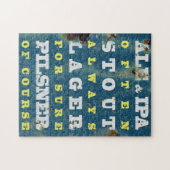 Bier Altijd. Oude bierposter. Bier Legpuzzel (Horizontaal)