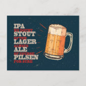 Bier altijd.  poster. bier briefkaart (Voorkant)