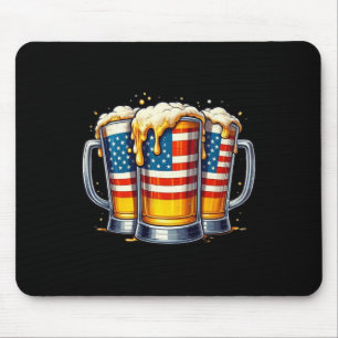 Bier American Flag 4 juli Mannen Vrouwen Drink Muismat