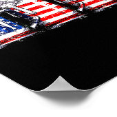 Bier Amerikaanse vlag 4 juli Mannen Vrouwen Merica Poster (Hoek)