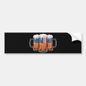 Bier Amerikaanse Vlag 4 juli Merica Drinken VS Bumpersticker (Voorkant)