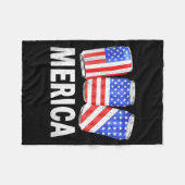 Bier Amerikaanse Vlag 4 juli Onafhankelijkheidsdag Fleece Deken (Voorkant (Horizontaal))