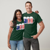 Bier Amerikaanse vlag 4th of July USA T-shirt (Unisex)