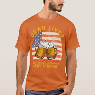 Bier Amerikaanse Vlag Grappig 4th of Juli Amerika  T-shirt