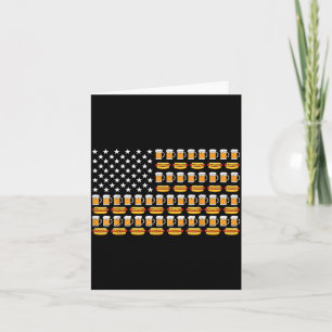 Bier Amerikaanse Vlag Patriottisch Drinken 4 juli Kaart
