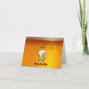 bier Bar Zakelijk vintage logo winkel Feestdagen Kaart