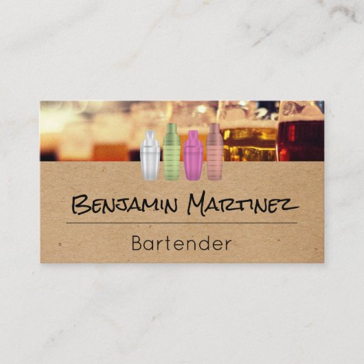 bier | barman visitekaartje (Voorkant)