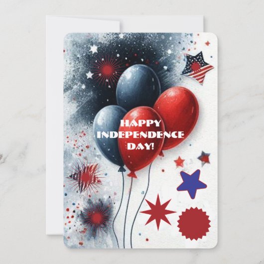 Bier BBQ 4th July Bald Eagle Amerikaanse Vlag Part Kaart (Achterkant)