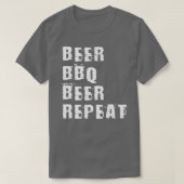 Bier BBQ Bier Herhaal Grillmaster Gegrilde Vlees T-shirt (Design voorkant)