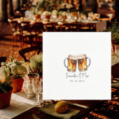 Bier & BBQ bruiloft Servet