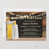 Bier BBQ en Baby shower Uitnodiging (Voorkant)