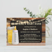 Bier BBQ en Baby shower Uitnodiging (Staand voorkant)