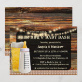 Bier BBQ en Baby shower Uitnodiging (Voorkant / Achterkant)
