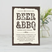 Bier & BBQ | Rustiek repetitiediner Kaart (Staand voorkant)