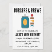 Bier BBQ verjaardagsuitnodiging Kaart (Voorkant)