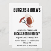 Bier BBQ verjaardagsuitnodiging Kaart (Voorkant / Achterkant)