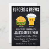 Bier BBQ verjaardagsuitnodiging Kaart (Voorkant / Achterkant)