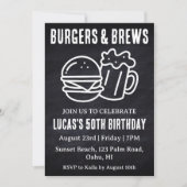 Bier BBQ verjaardagsuitnodiging Kaart (Voorkant)