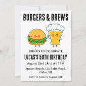 Bier BBQ verjaardagsuitnodiging Kaart (Voorkant)