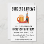 Bier BBQ verjaardagsuitnodiging Kaart (Voorkant)