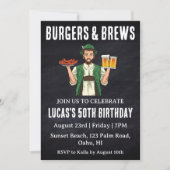 Bier BBQ verjaardagsuitnodiging Kaart (Voorkant)