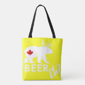 Bier beer Gele canvas tas (Achterkant)
