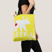 Bier beer Gele canvas tas (Dichtbij)