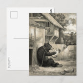 Bier - Beer, hond en Donkey Briefkaart (Voorkant / Achterkant)